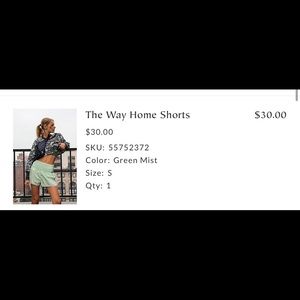 Way Home shorts free people